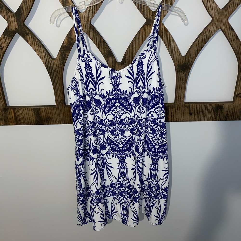 CHARMING CHARLIE Blue & White Dress!